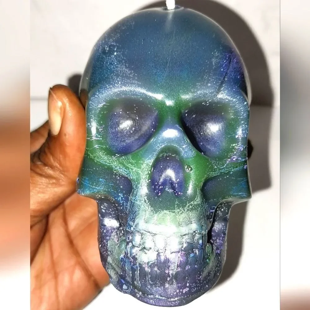 Handcrafted from our new limited edition, Raging skull head candle collection